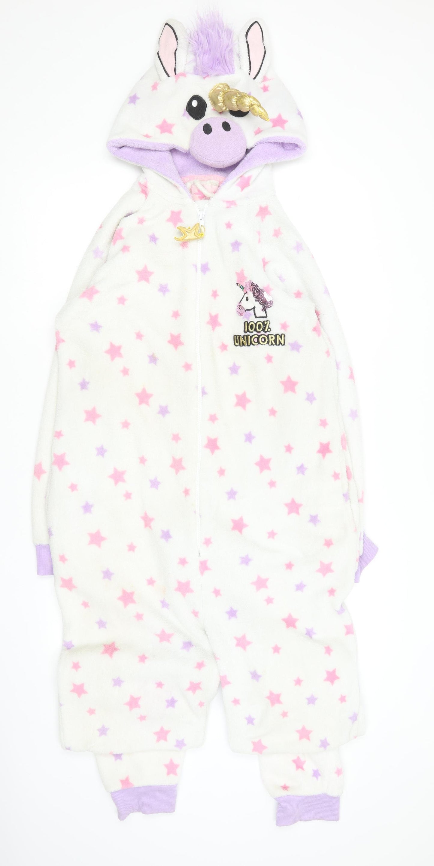 Primark Womens Multicoloured Geometric Polyester Top One Piece Size 10   - Unicorn