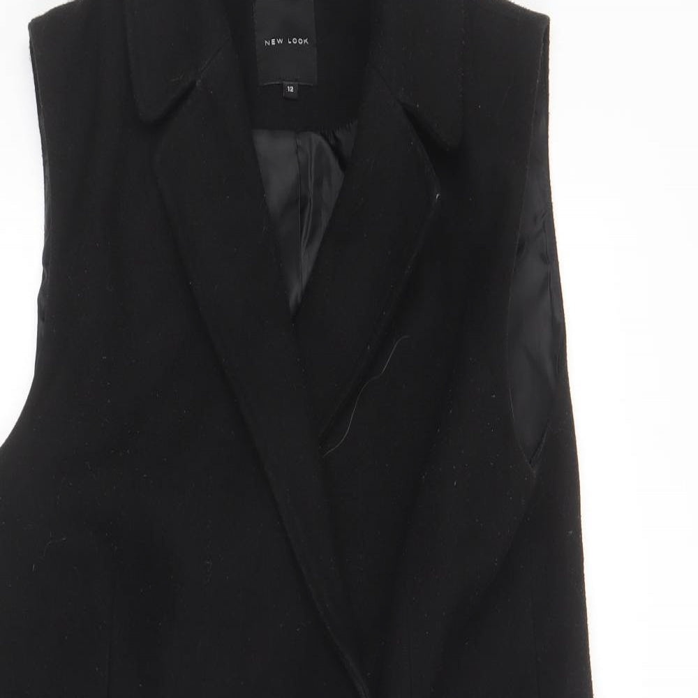 New Look Womens Black   Gilet Coat Size 12