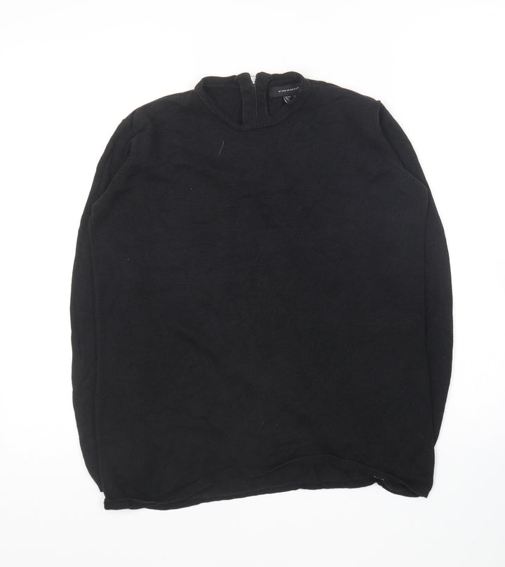 Atmosphere Womens Black Round Neck  Viscose Pullover Jumper Size 10