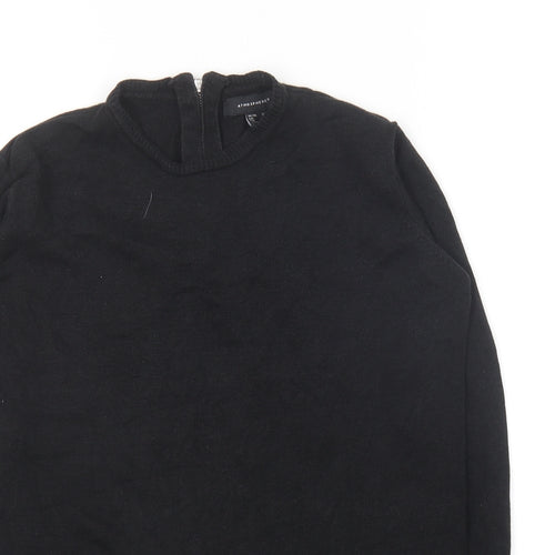 Atmosphere Womens Black Round Neck  Viscose Pullover Jumper Size 10