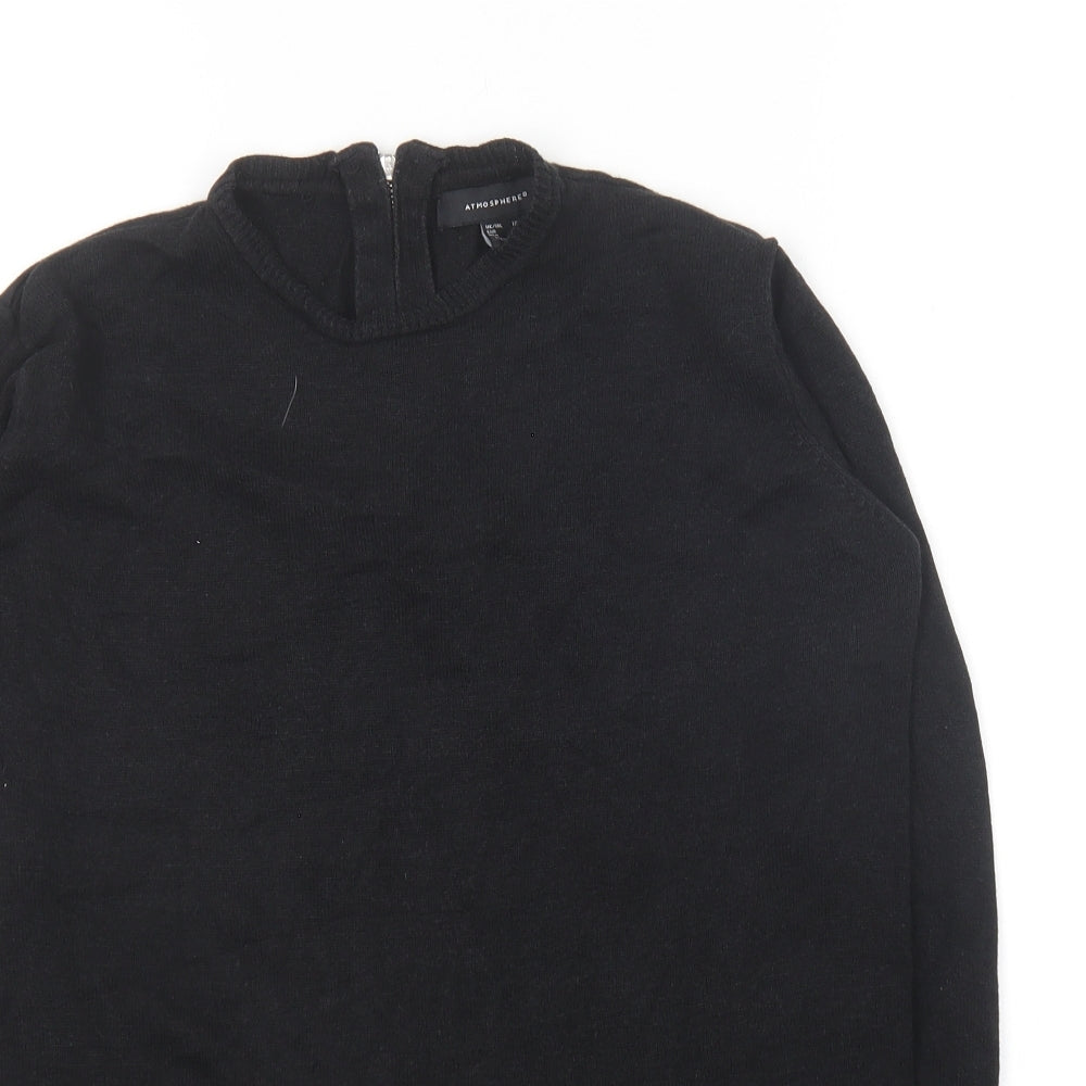 Atmosphere Womens Black Round Neck  Viscose Pullover Jumper Size 10