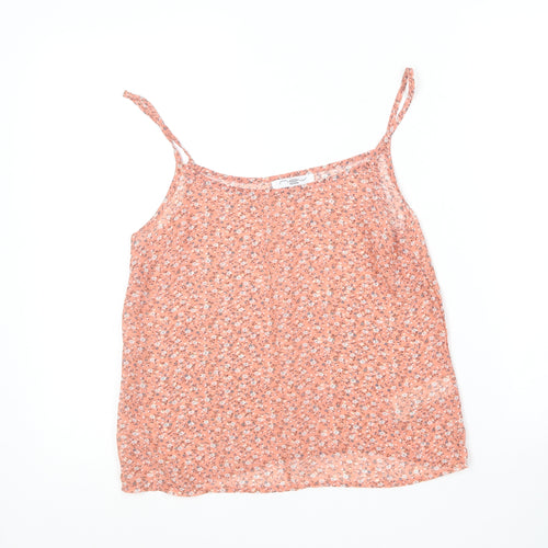 New Look Womens Multicoloured Floral Polyester Camisole T-Shirt Size 10 Square Neck
