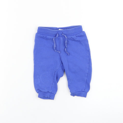 H&M Boys Blue  Cotton Jogger Trousers Size 3-6 Months  Pullover