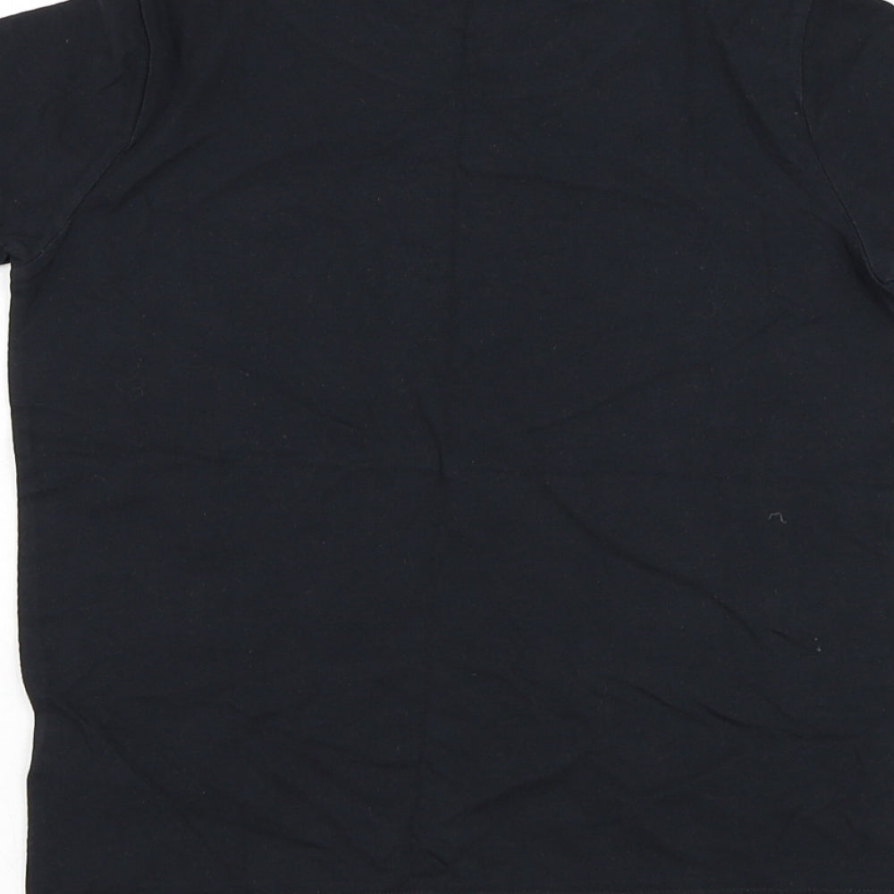 Nike Boys Black  Cotton Basic T-Shirt Size 8-9 Years Round Neck Pullover