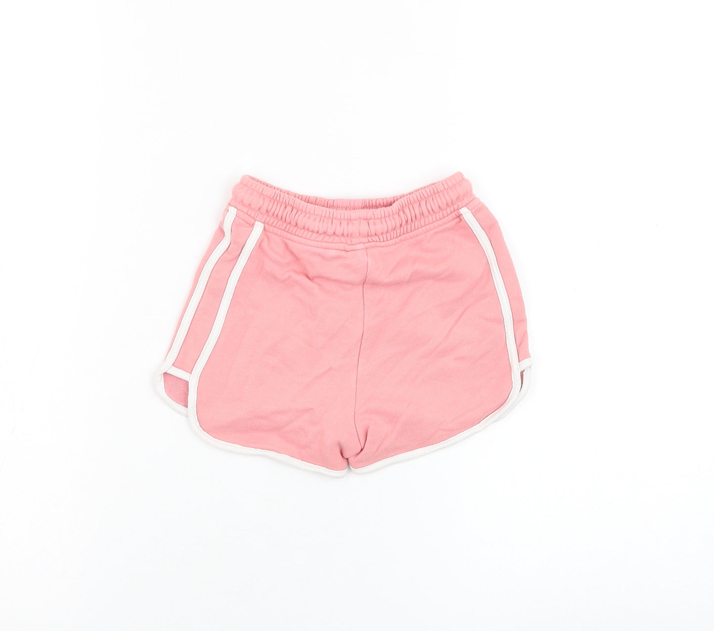 NEXT Girls Pink  Cotton Sweat Shorts Size 4 Years  Regular Drawstring