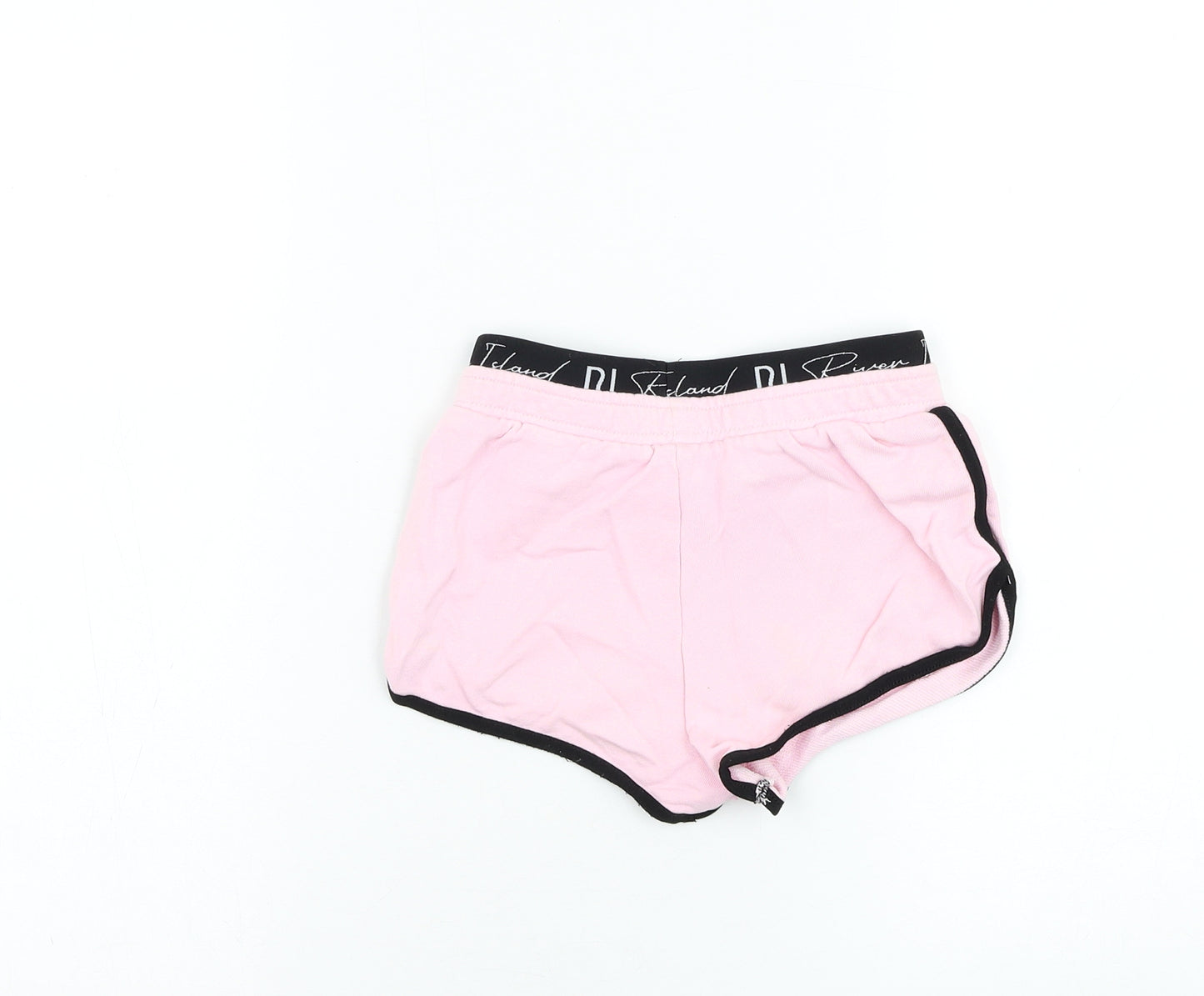 River Island Girls Pink  Polyester Sweat Shorts Size 5-6 Years  Regular Drawstring