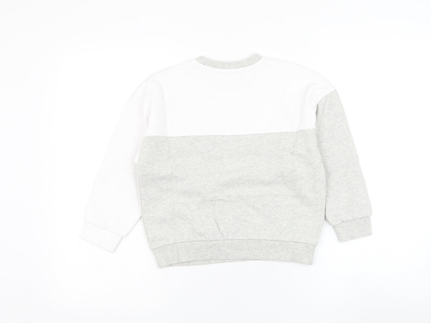 DKNY Girls White  Cotton Pullover Sweatshirt Size 8 Years  Pullover - NY