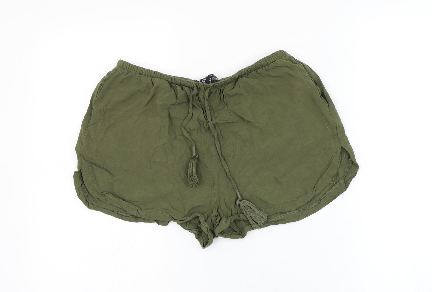 Atmosphere Womens Green  Polyester Hot Pants Shorts Size 10 L3 in Regular Drawstring