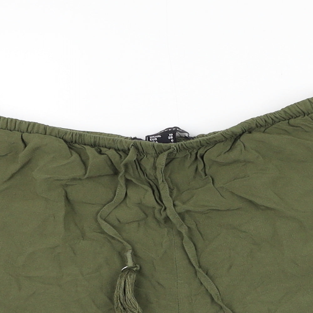 Atmosphere Womens Green  Polyester Hot Pants Shorts Size 10 L3 in Regular Drawstring