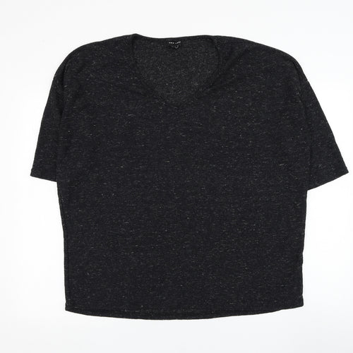 New Look Womens Black Round Neck  Polyester Pullover Jumper Size L
