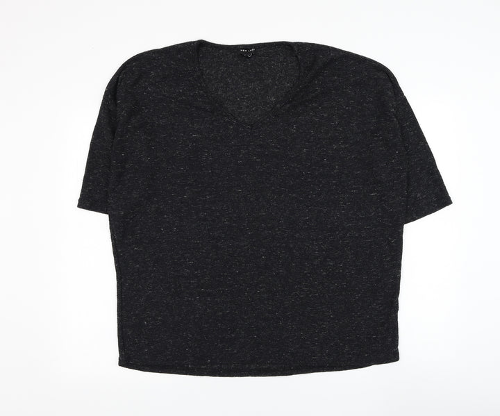 New Look Womens Black Round Neck  Polyester Pullover Jumper Size L