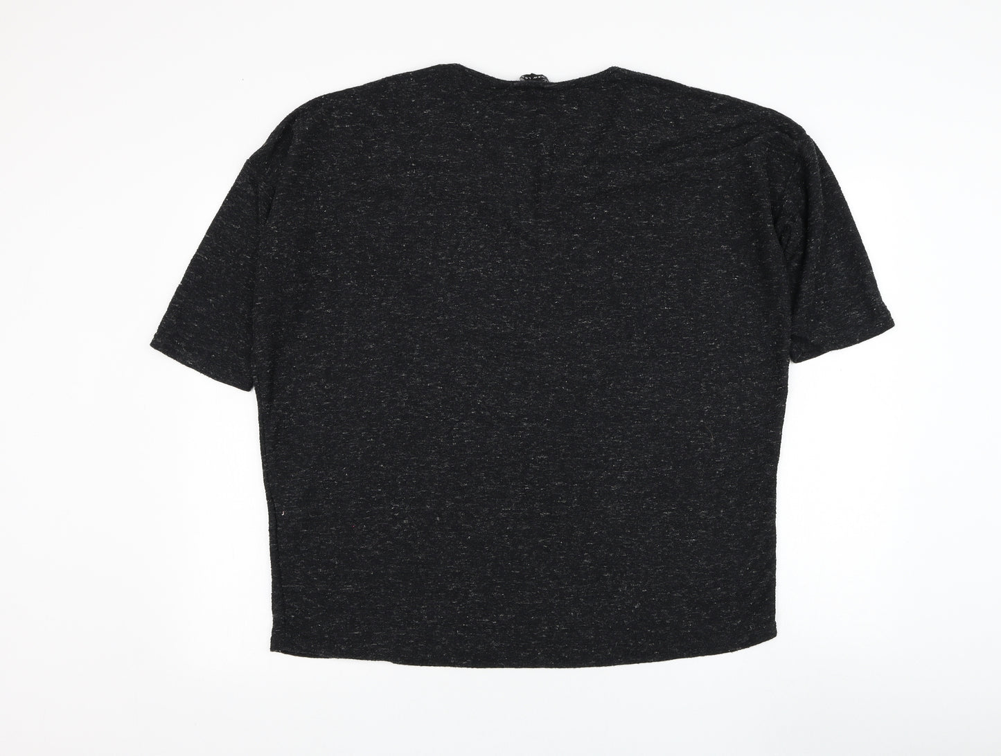 New Look Womens Black Round Neck  Polyester Pullover Jumper Size L