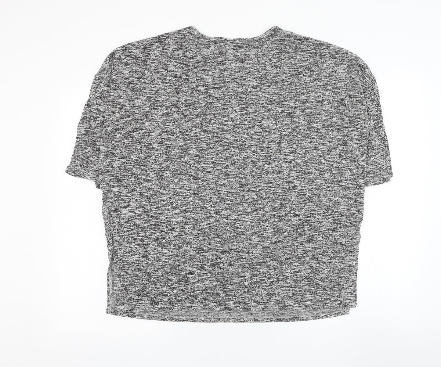 New Look Womens Grey Round Neck  Viscose Pullover Jumper Size L