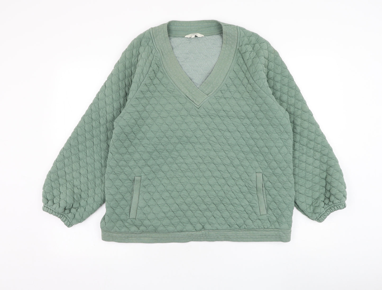 NEXT Womens Green  Cotton Pullover Sweatshirt Size L  Pullover