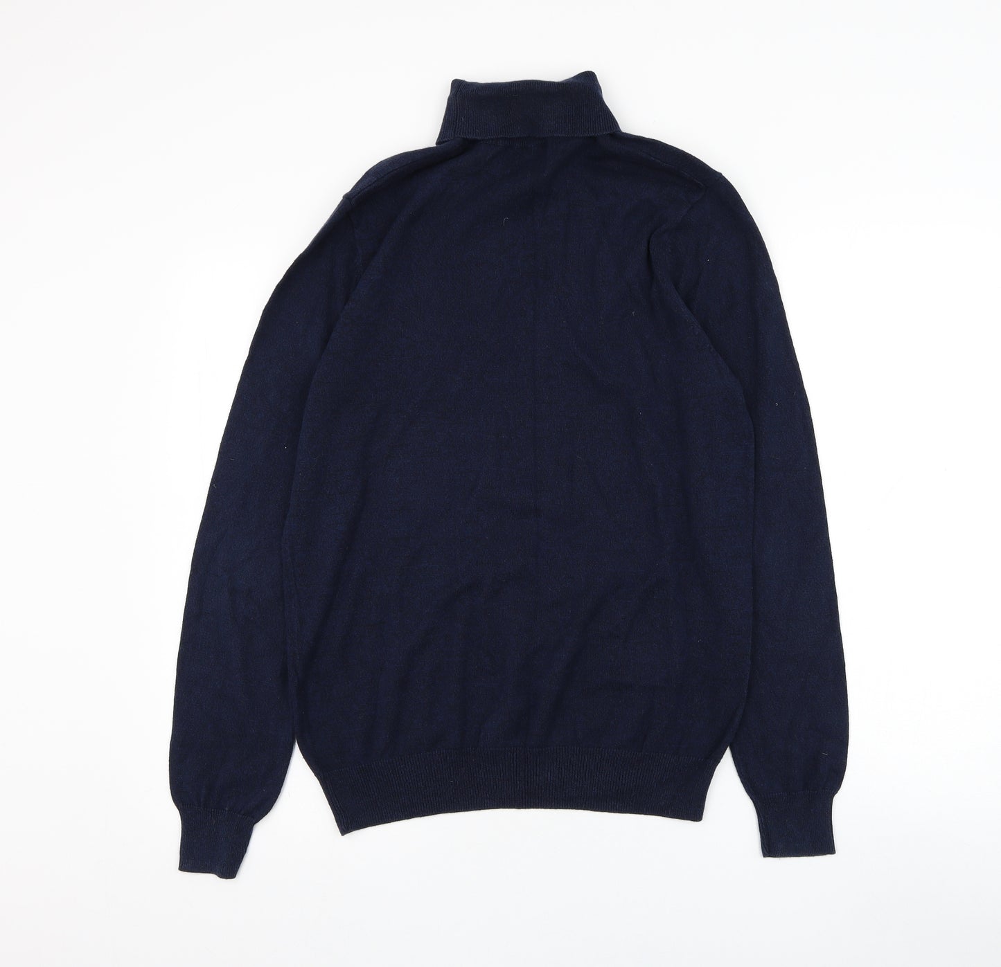 Burton Mens Blue Roll Neck  Polyester Pullover Jumper Size M