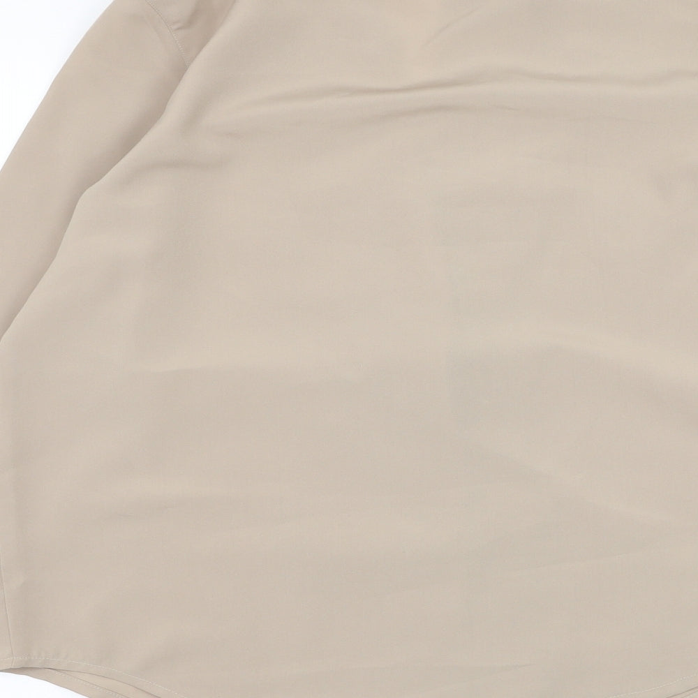 Heather Valley Womens Brown  Polyester Basic Blouse Size 12 Collared