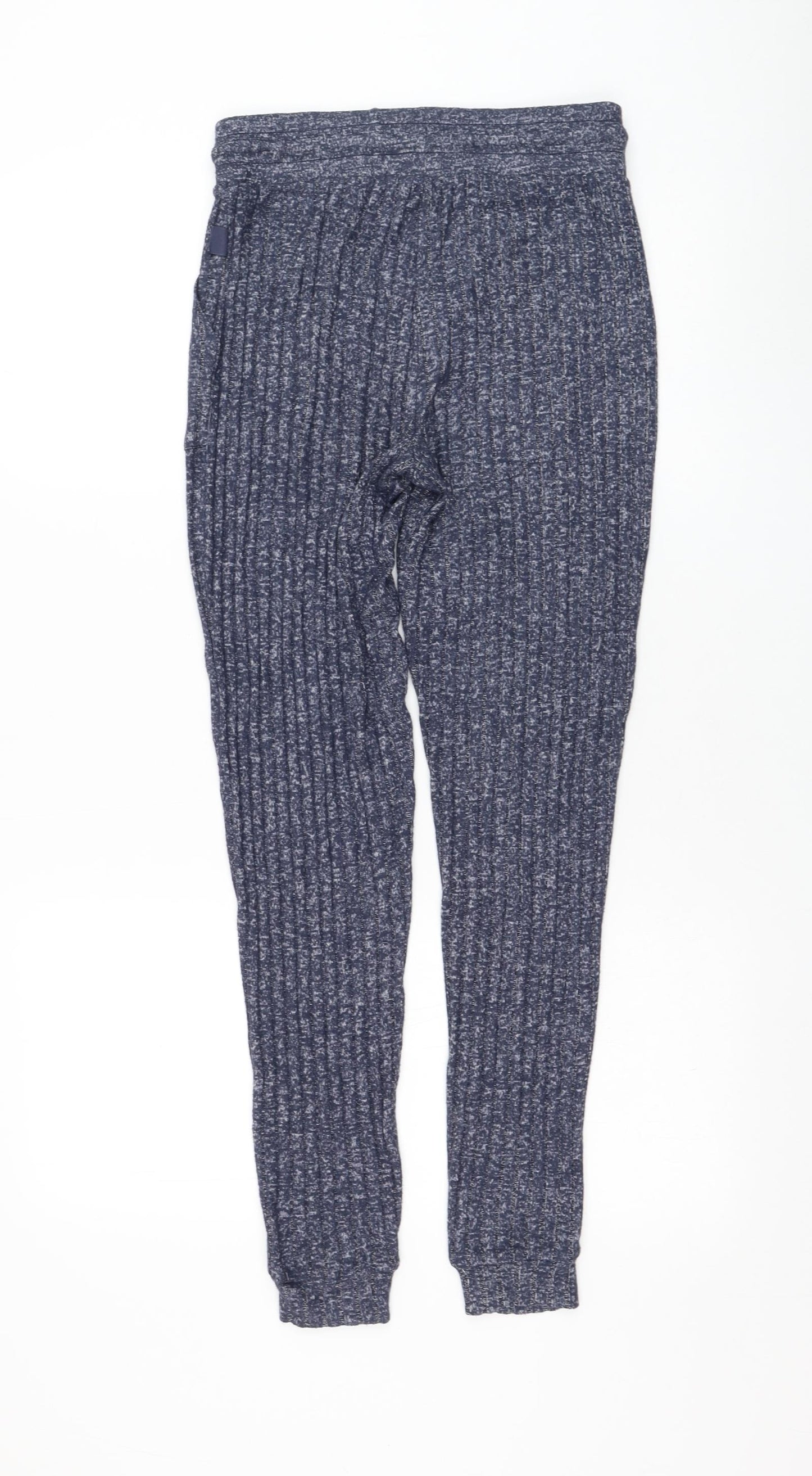 Primark Womens Blue  Viscose Jogger Trousers Size 6 L28 in Regular Drawstring