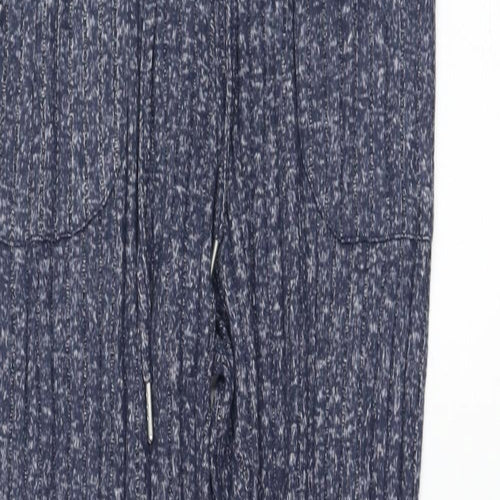Primark Womens Blue  Viscose Jogger Trousers Size 6 L28 in Regular Drawstring