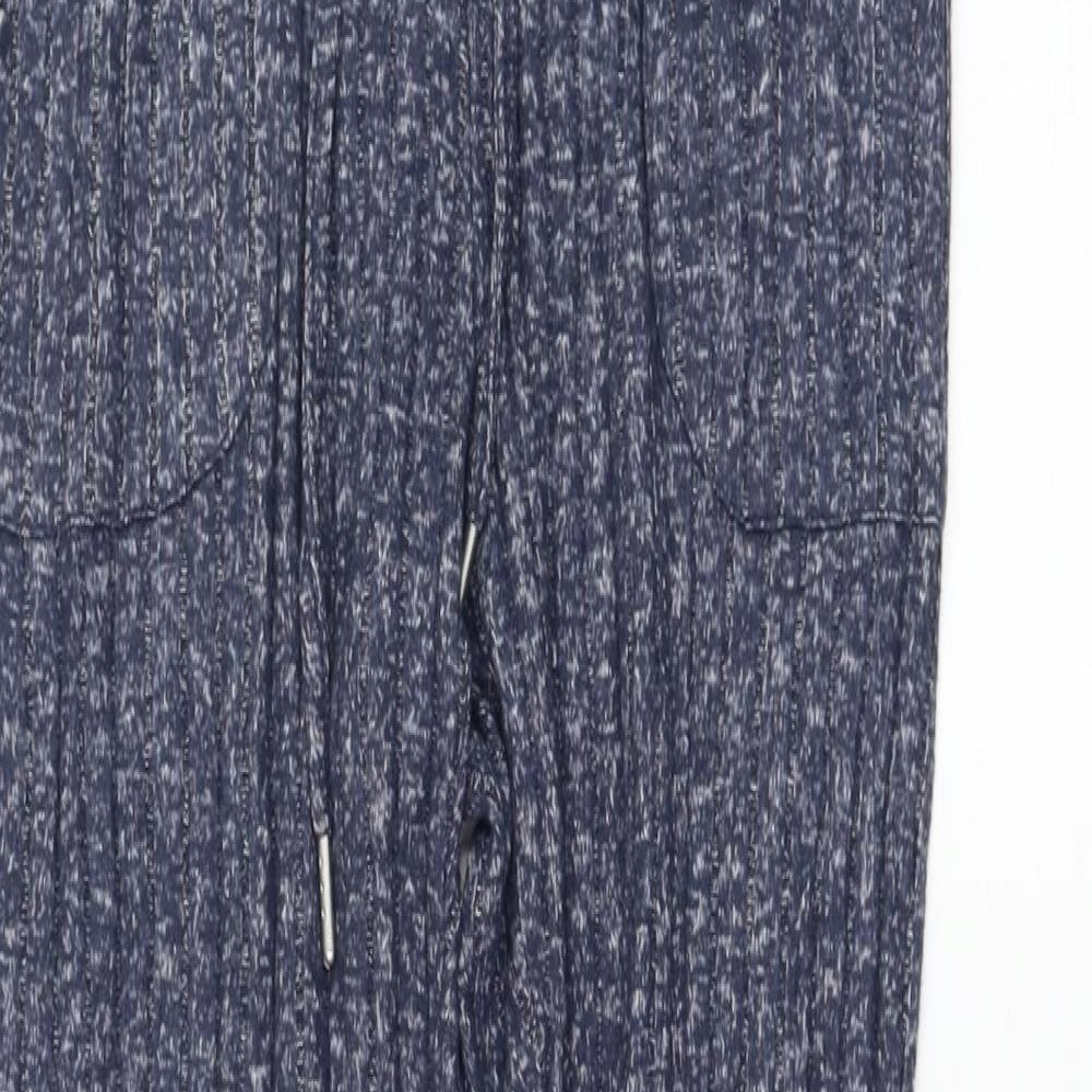 Primark Womens Blue  Viscose Jogger Trousers Size 6 L28 in Regular Drawstring