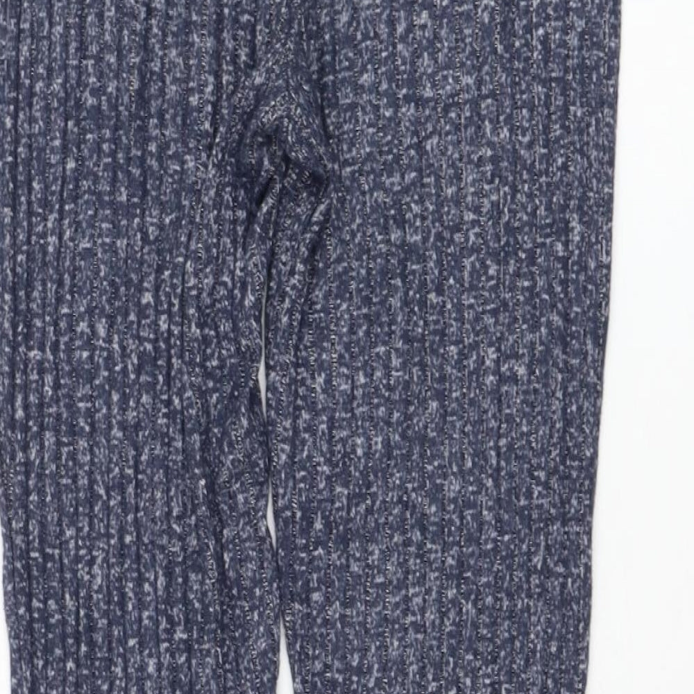 Primark Womens Blue  Viscose Jogger Trousers Size 6 L28 in Regular Drawstring