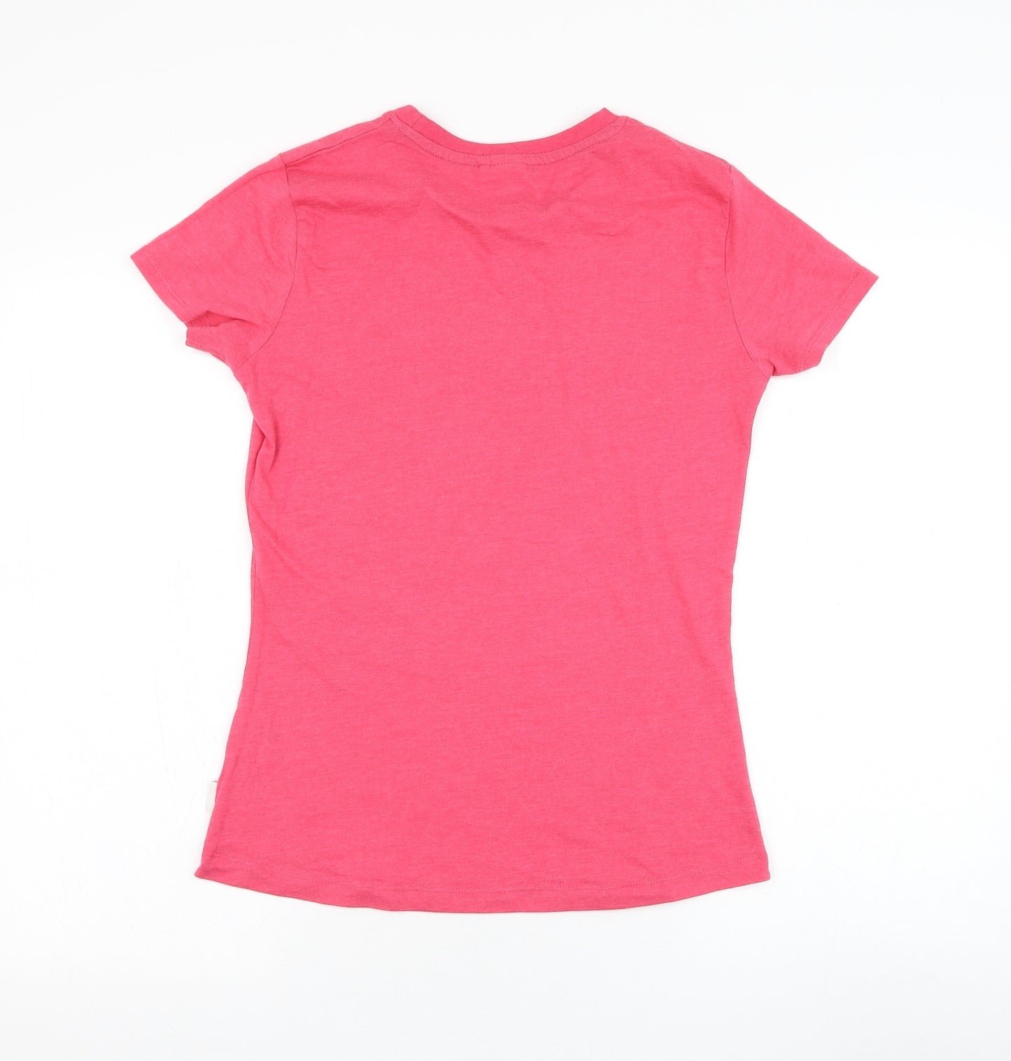 Lee Cooper Womens Pink  Cotton Basic T-Shirt Size 10 Round Neck - Flower