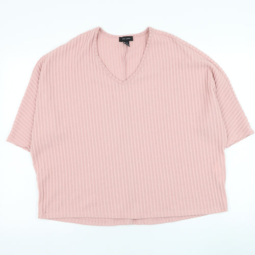 New Look Womens Pink Round Neck  Polyester Pullover Jumper Size S