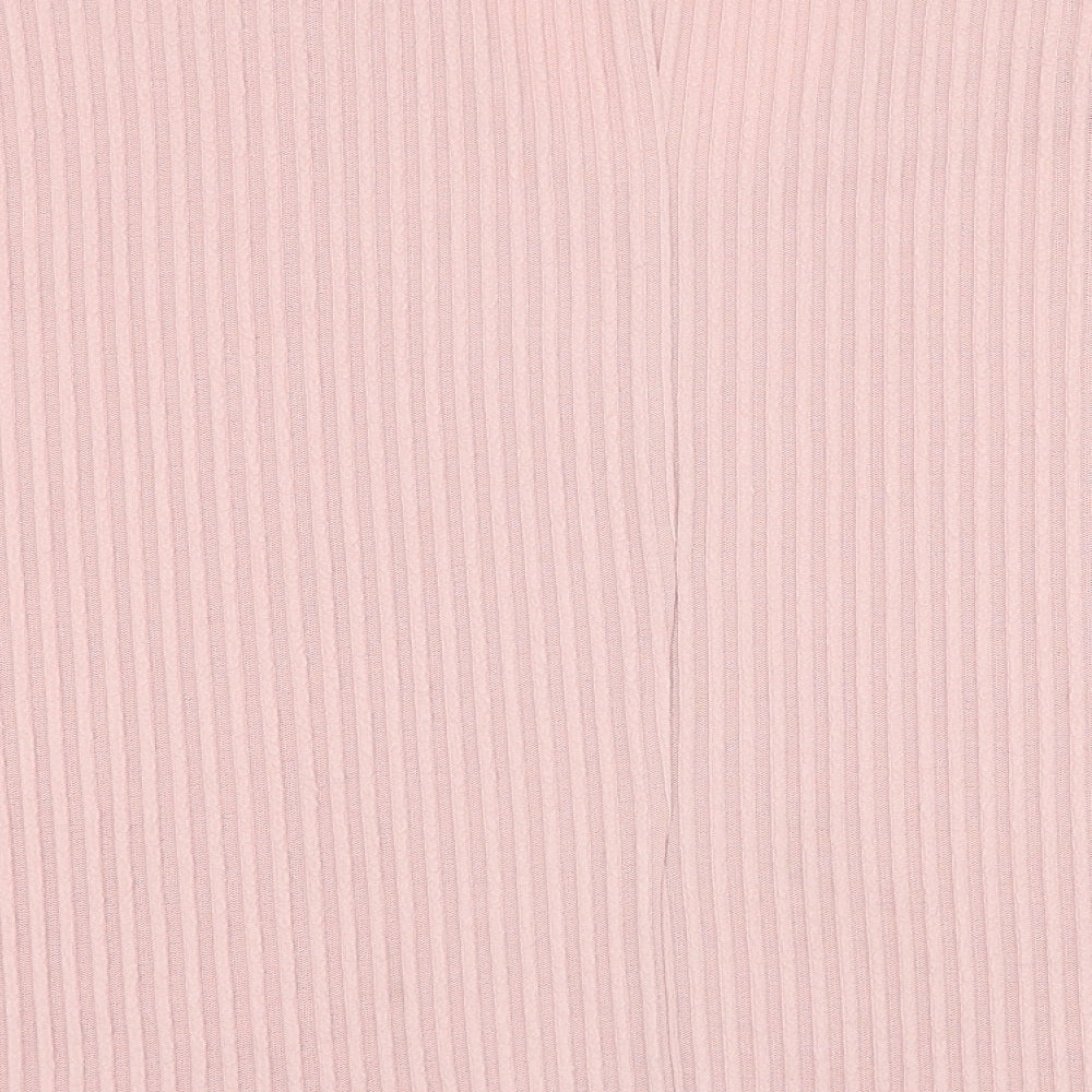 New Look Womens Pink Round Neck  Polyester Pullover Jumper Size S