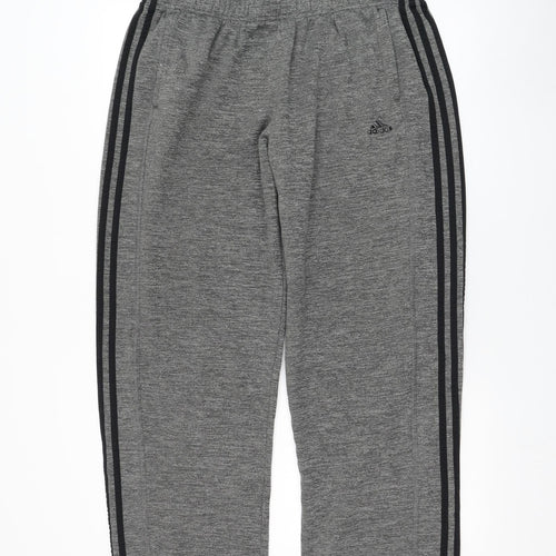 adidas Mens Grey  Polyester Jogger Trousers Size XL L27 in Regular