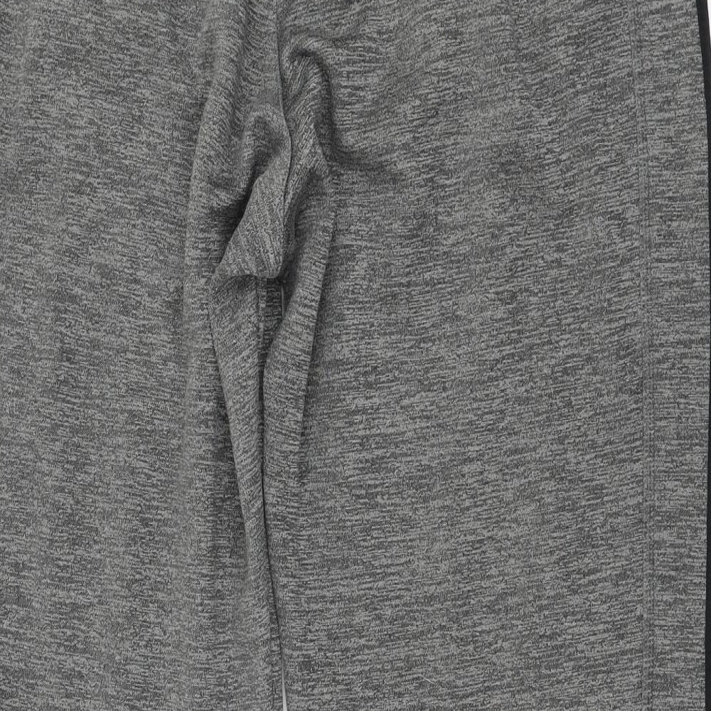 adidas Mens Grey  Polyester Jogger Trousers Size XL L27 in Regular