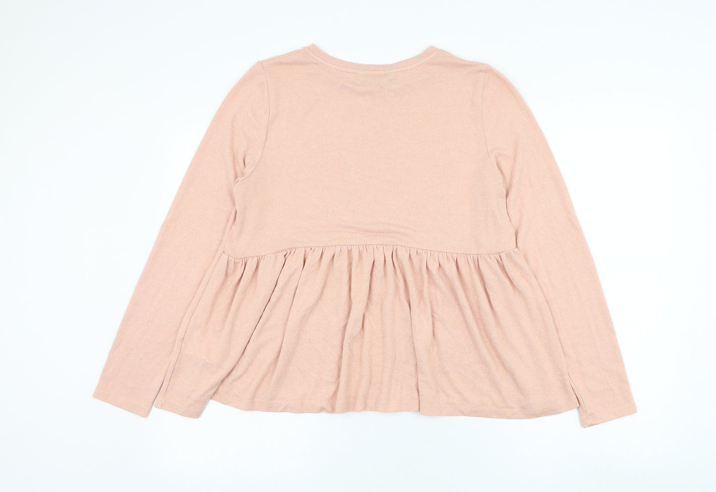 F&F Womens Pink Round Neck  Viscose Pullover Jumper Size 12