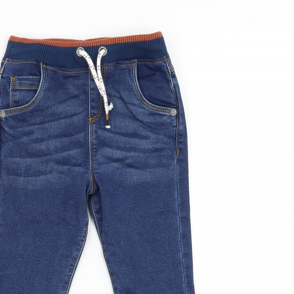 F&F Boys Blue  Cotton Capri Jeans Size 18-24 Months  Pullover
