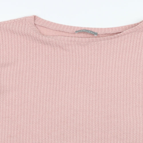New Look Womens Pink Round Neck  Polyester Pullover Jumper Size M