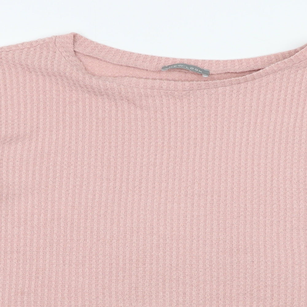 New Look Womens Pink Round Neck  Polyester Pullover Jumper Size M