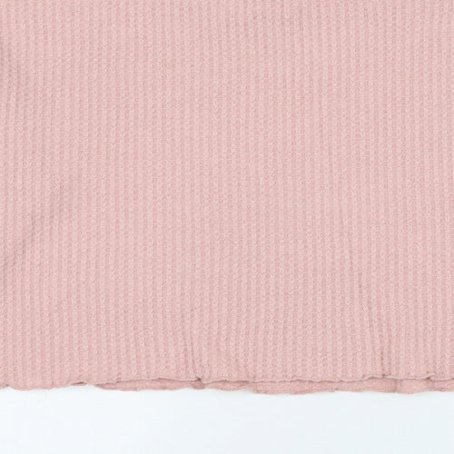 New Look Womens Pink Round Neck  Polyester Pullover Jumper Size M