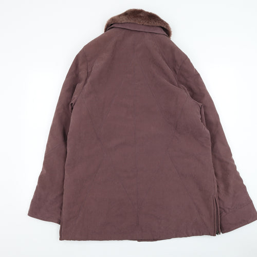 Soon Womens Purple   Overcoat Coat Size 14  Zip