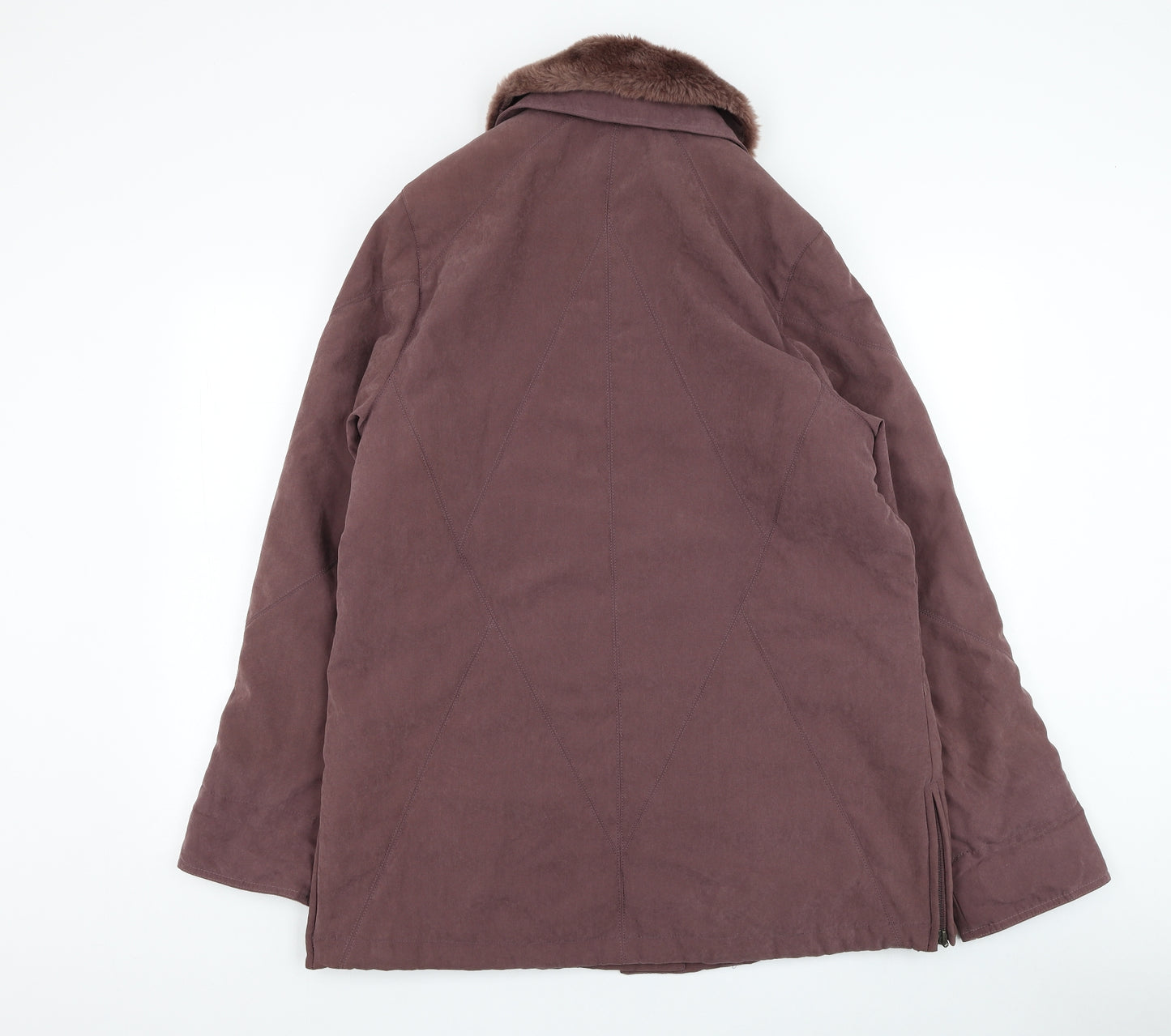 Soon Womens Purple   Overcoat Coat Size 14  Zip