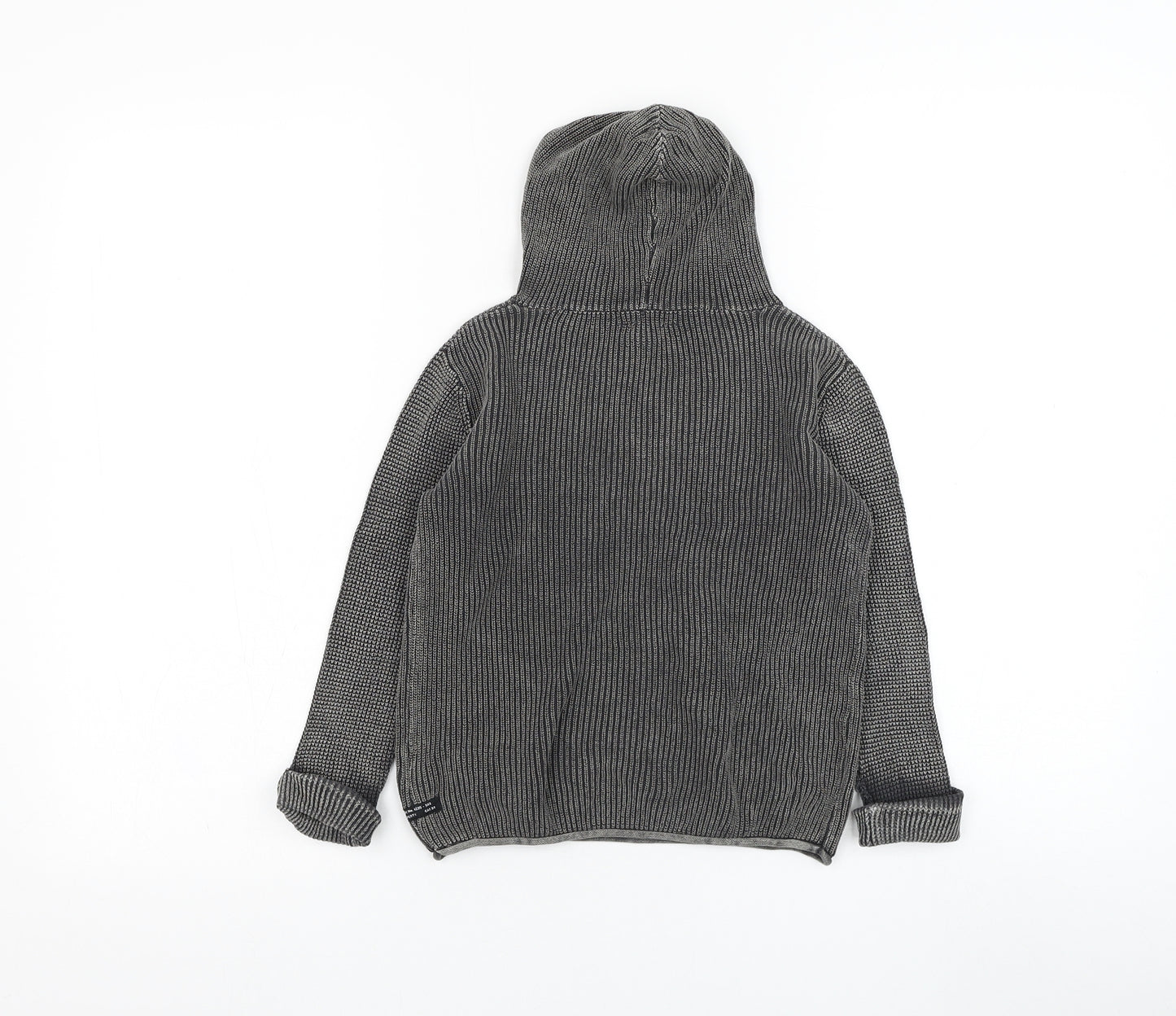 River Island Boys Grey  Cotton Pullover Hoodie Size 2-3 Years  Pullover