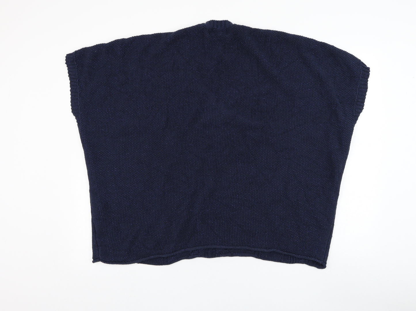NEXT Womens Blue V-Neck  Cotton Vest Jumper Size M