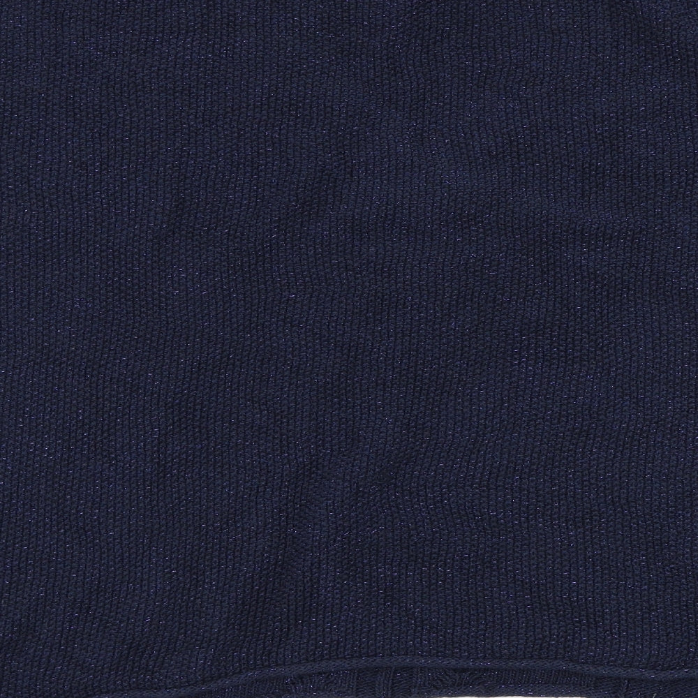 NEXT Womens Blue V-Neck  Cotton Vest Jumper Size M