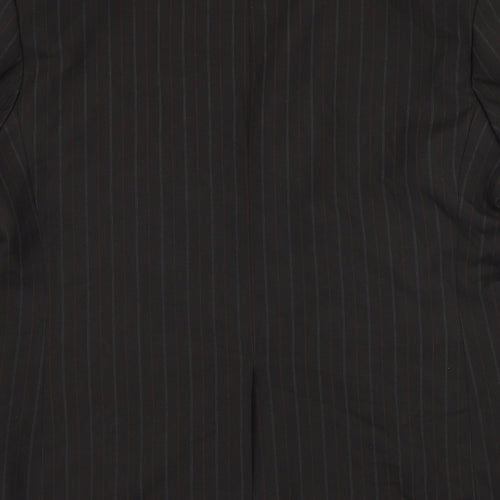 F&F Mens Brown Striped Polyester Jacket Suit Jacket Size 46