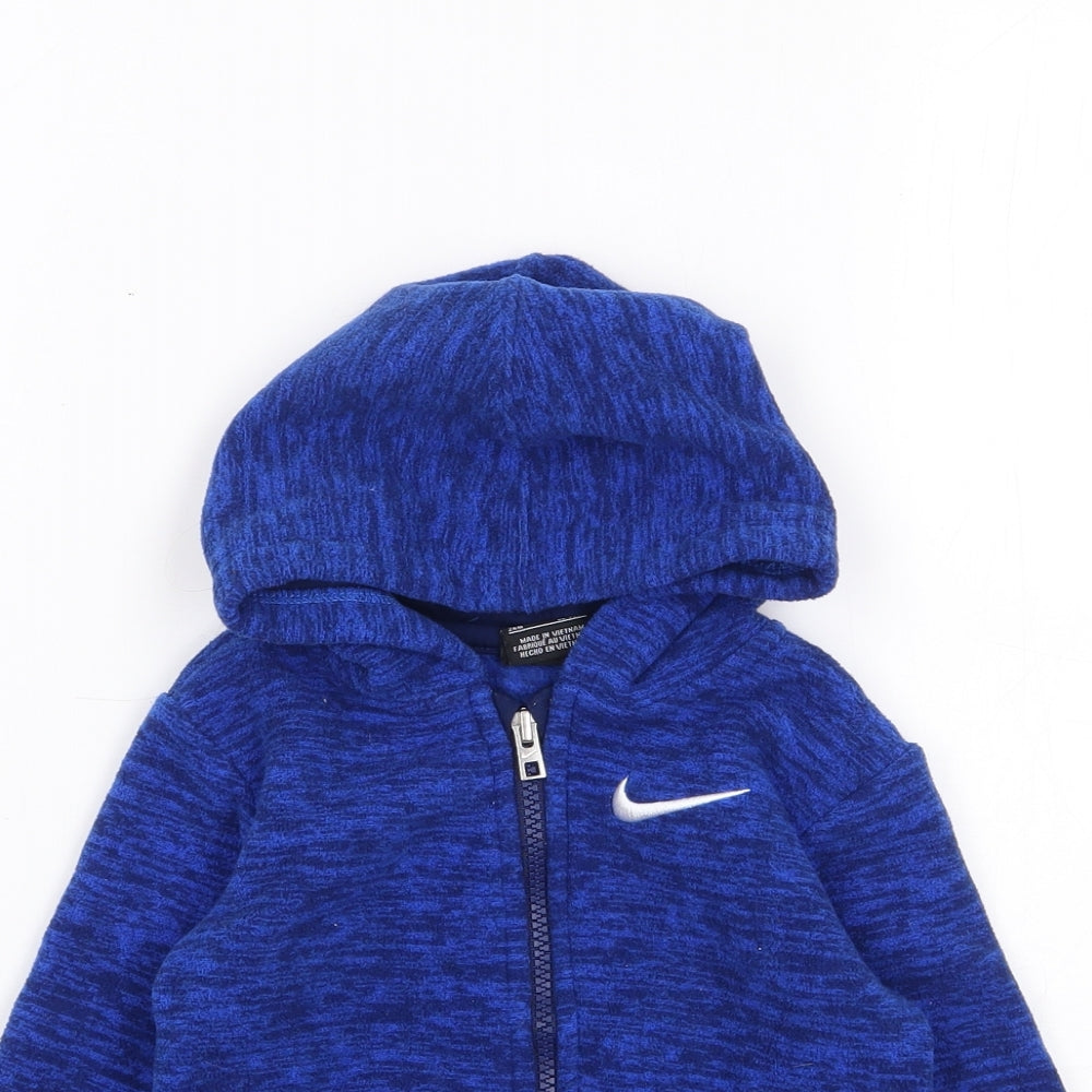 Nike Boys Blue  Polyester Full Zip Hoodie Size 2 Years  Zip