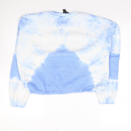 New Look  Girls Blue Geometric Polyester Pullover Sweatshirt Size 14-15 Years  Pullover - Heart