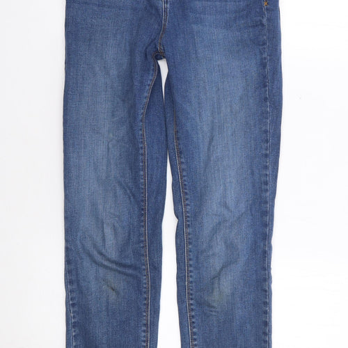 COLLUSION Womens Blue  Cotton Mom Jeans Size 25 L32 in Slim Zip