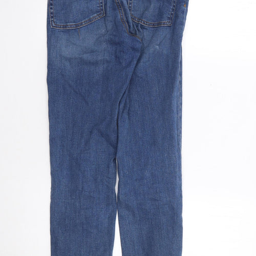 COLLUSION Womens Blue  Cotton Mom Jeans Size 25 L32 in Slim Zip