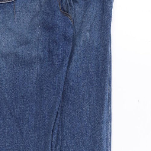 COLLUSION Womens Blue  Cotton Mom Jeans Size 25 L32 in Slim Zip