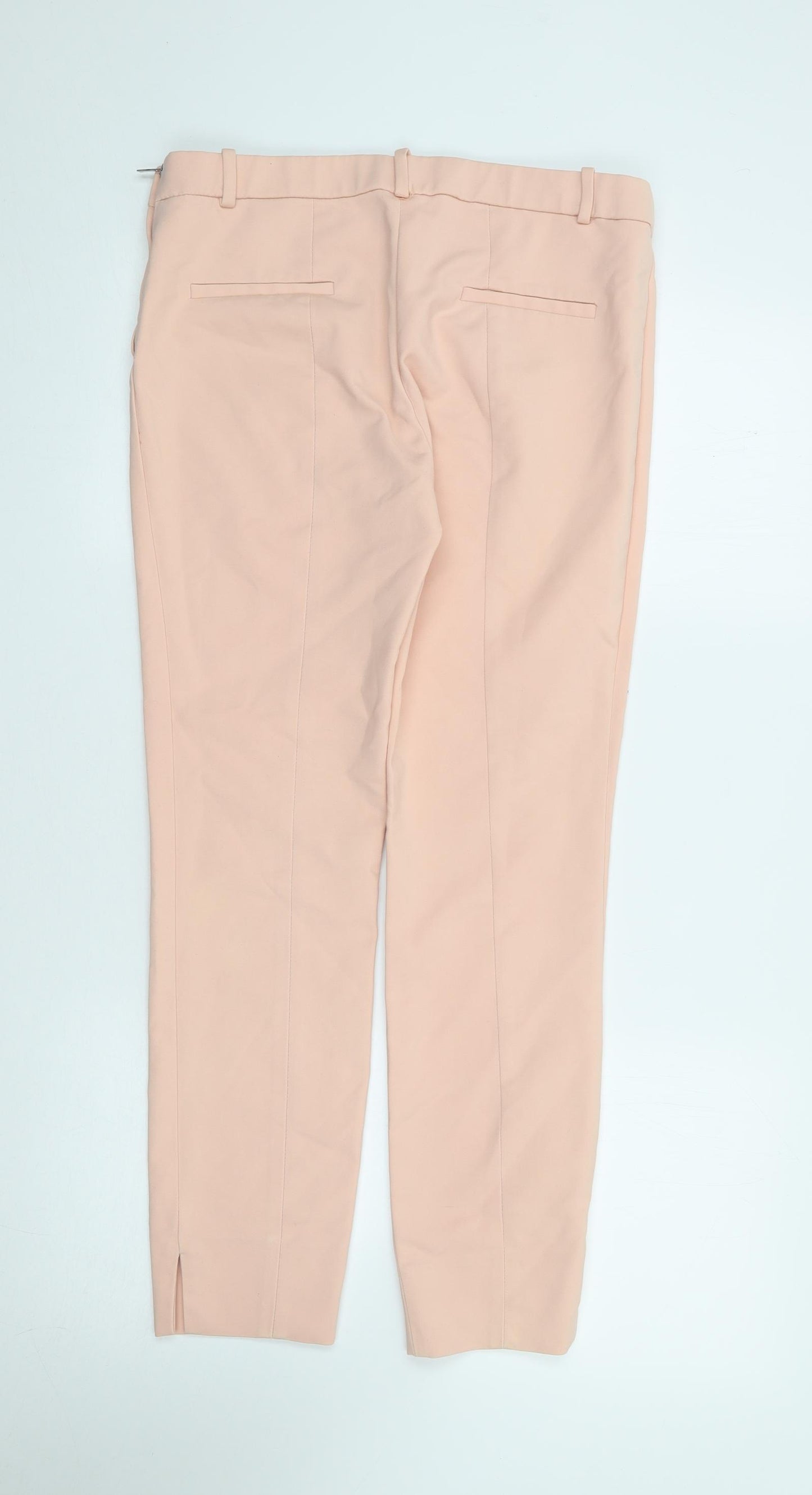 Zara Womens Pink  Polyester Trousers  Size M L27 in Regular Zip