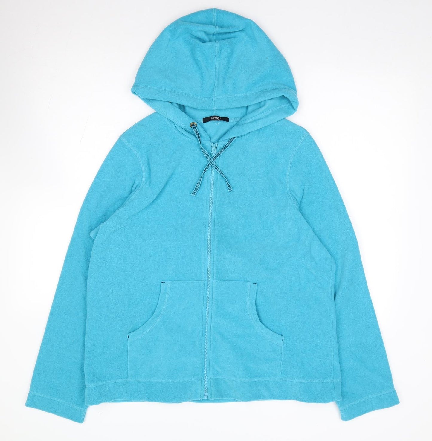 George Womens Blue  Polyester Full Zip Hoodie Size 20  Zip