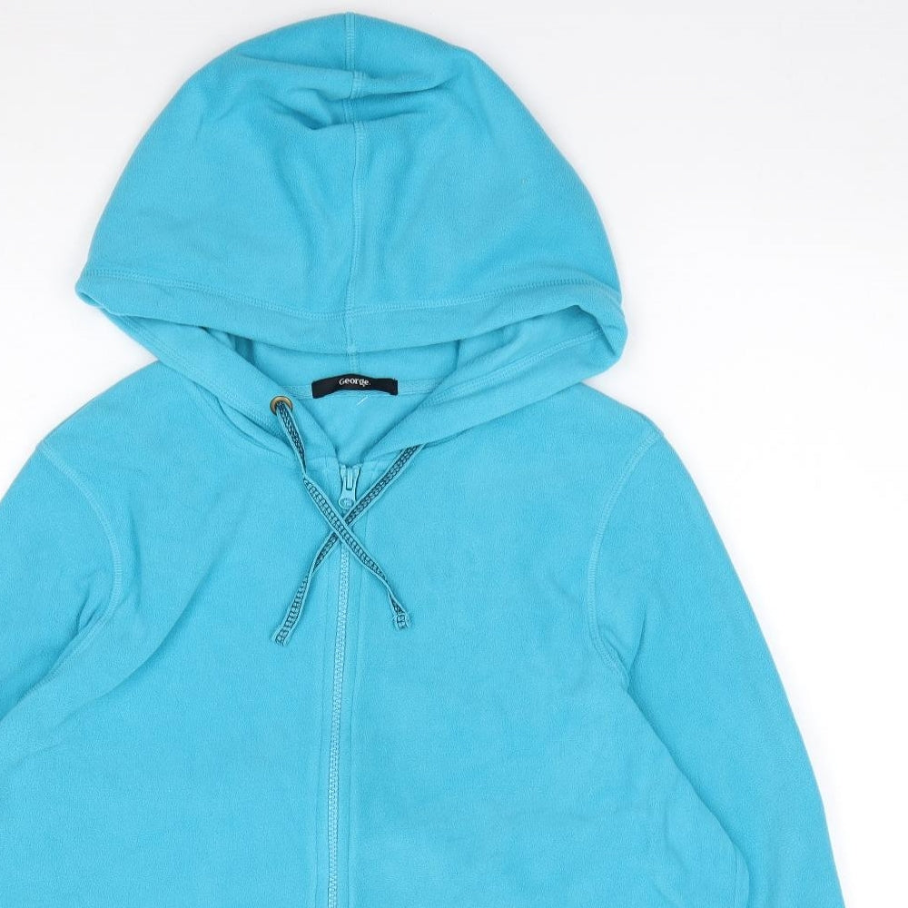 George Womens Blue  Polyester Full Zip Hoodie Size 20  Zip