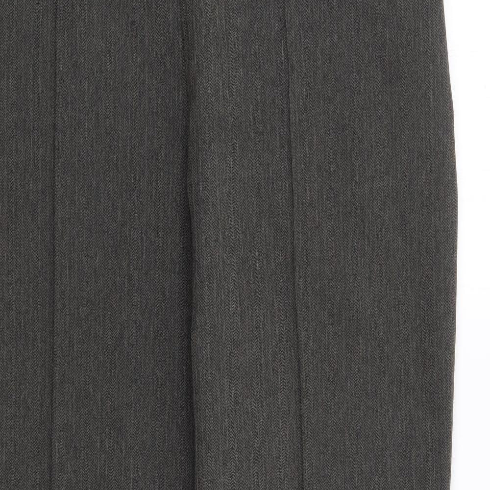 Marks and Spencer Womens Brown  Polyester Trousers  Size 14 L33 in Regular