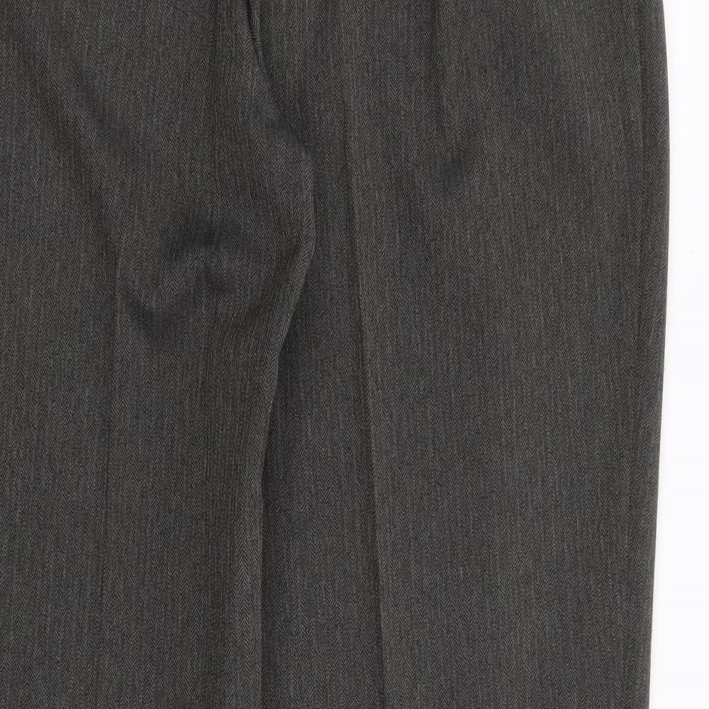 Marks and Spencer Womens Brown  Polyester Trousers  Size 14 L33 in Regular
